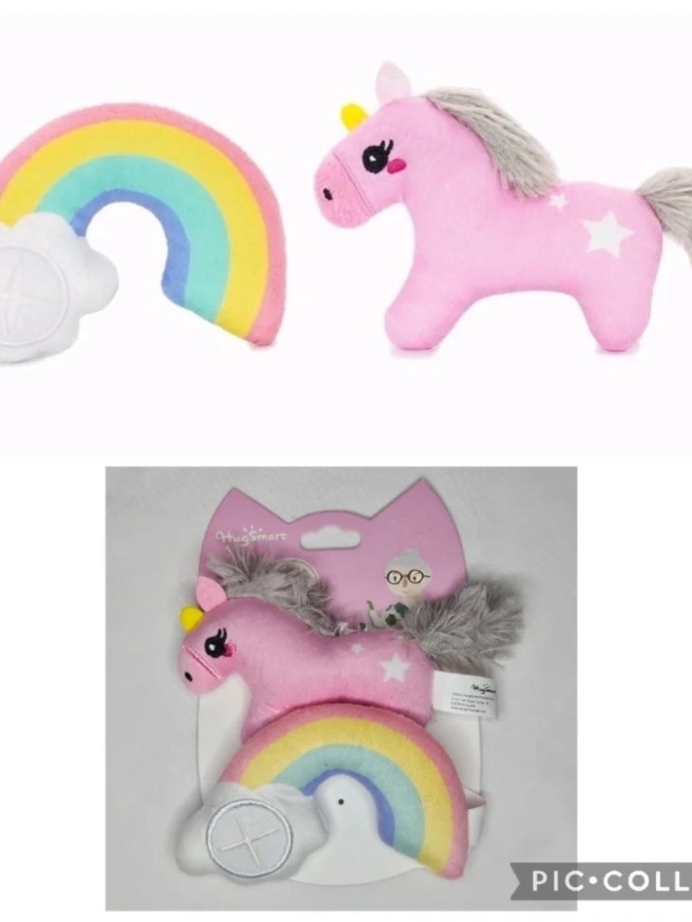 New Hugsmart Meow Buddies Crazy Catcher Rainbow Unicorn Cat Toy Catnip Treat